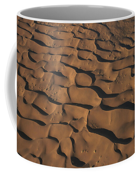 Mp Coffee Mug featuring the photograph Aerial View Of Sand Dunes by Pete Oxford