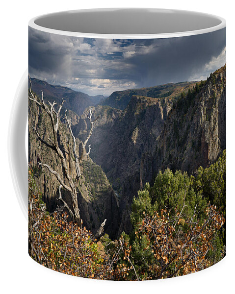 Black Canyon Of The Gunnison Coffee Mug featuring the photograph Afternoon Clouds over Black Canyon of the Gunnison by Greg Nyquist