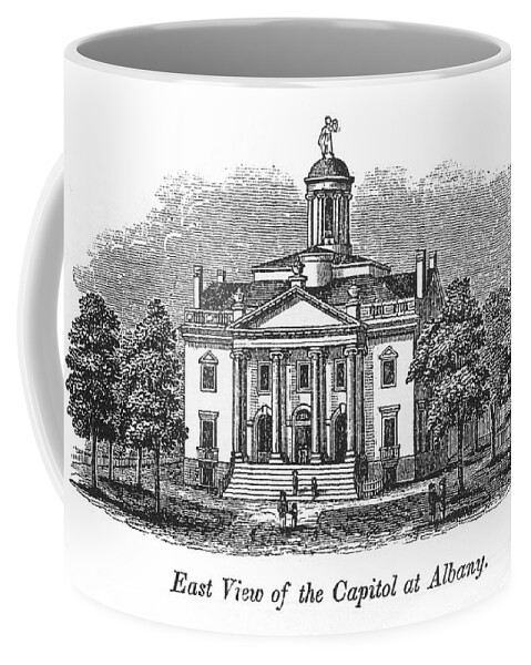 1841 Coffee Mug featuring the photograph Albany, Ny: Capitol, 1841 by Granger