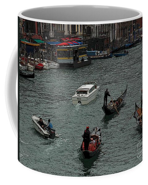 Venice Coffee Mug featuring the photograph Along the Canal by Vivian Christopher