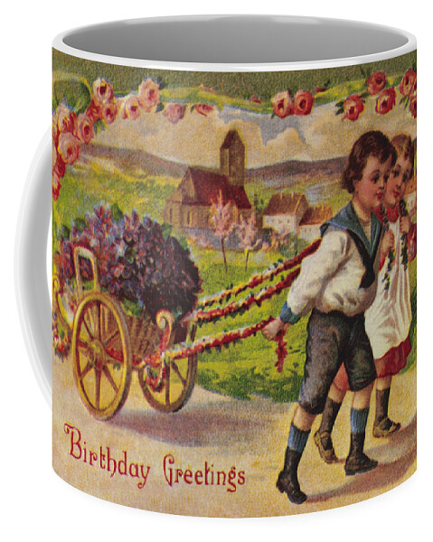 19th Century Coffee Mug featuring the photograph American Birthday Card by Granger