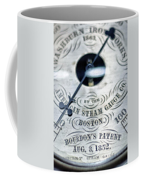 Steam Coffee Mug featuring the photograph American Steam Gauge by Scott Wyatt