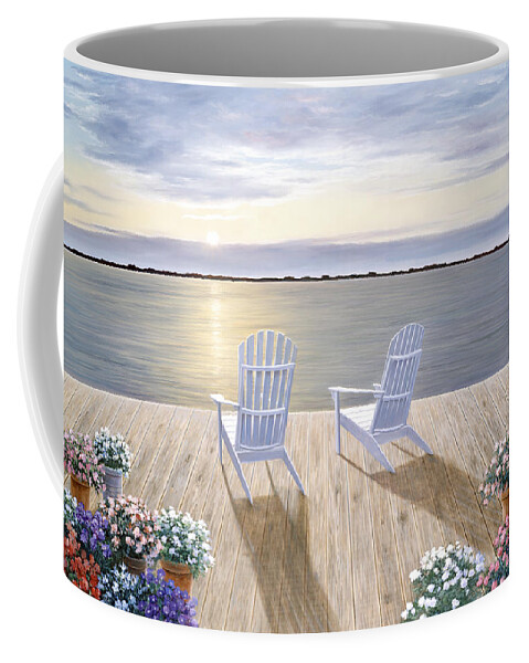 Beach Painting Coffee Mug featuring the painting Among Friends by Diane Romanello