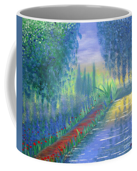Monet Coffee Mug featuring the painting An Artist's Garden by Stacey Zimmerman