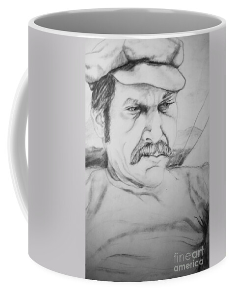 Portrait Coffee Mug featuring the drawing An Inward Sea by Rory Siegel