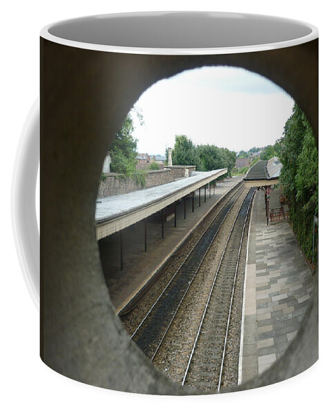 Great Malvern Railway Station Coffee Mug featuring the photograph An Unusual View - Great Malvern Railway Station by Ronald Osborne