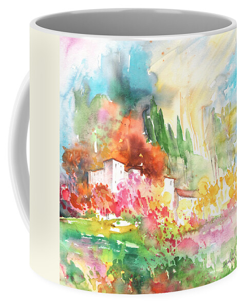 Travel Coffee Mug featuring the painting Andalusian Village by Miki De Goodaboom