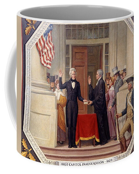 andrew Jackson Coffee Mug featuring the photograph Andrew Jackson at the First Capitol Inauguration - c 1829 by International Images