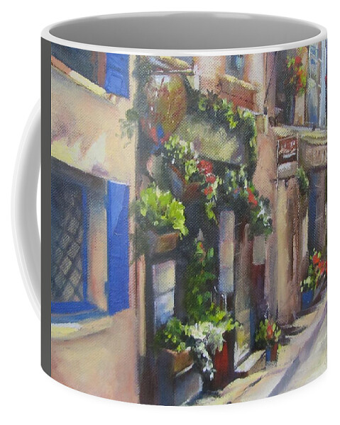 French Coffee Mug featuring the painting Monte Martre Paris by Chris Hobel