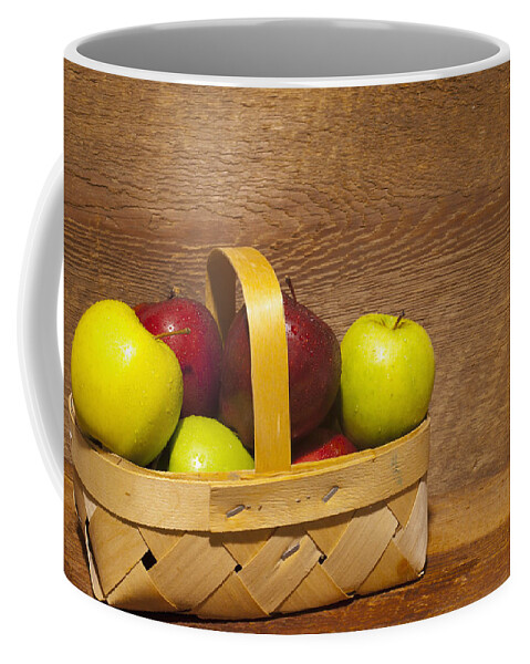Apples Coffee Mug featuring the photograph Apples In A Basket Waterloo Quebec by David Chapman
