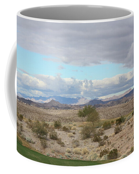 Arizona Lanscape Coffee Mug featuring the photograph Arizona Desert View by Carrie Godwin