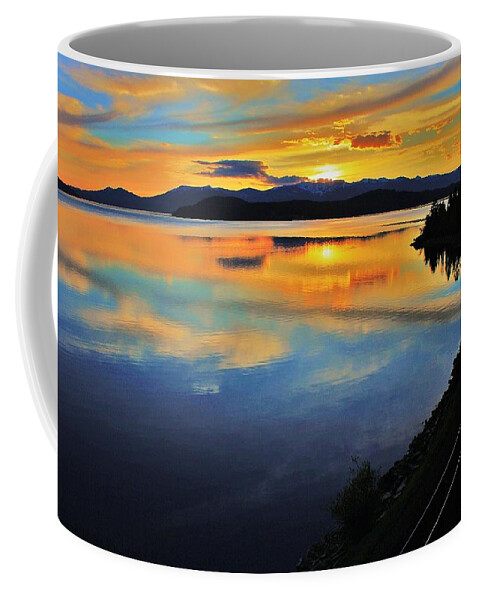Lake Coffee Mug featuring the photograph Around the Bend by Benjamin Yeager