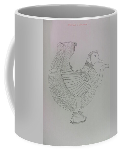 Bird Teapot Coffee Mug featuring the painting Artistic Teapot by Sonali Gangane