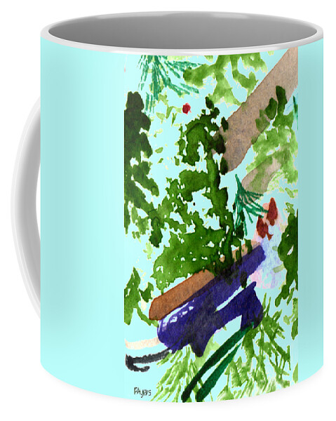 Floral Coffee Mug featuring the painting Asian Garden by Paula Ayers