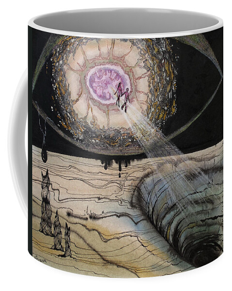 Landscape Coffee Mug featuring the painting Asteroid by Valentina Plishchina