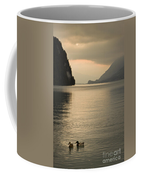 Alps Coffee Mug featuring the photograph At The Evening by Ang El