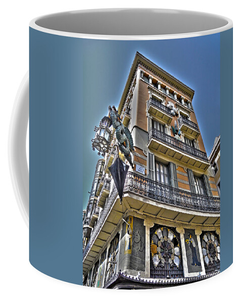 Aerial Coffee Mug featuring the photograph At the Plaza de la Boqueria ... by Juergen Weiss