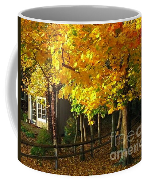 Autumn Coffee Mug featuring the photograph Autumn at Bayberry Cottage by Nancy Patterson
