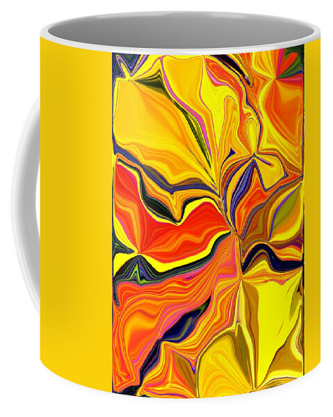 Yellow Coffee Mug featuring the painting Autumn Bouquet by Renate Wesley