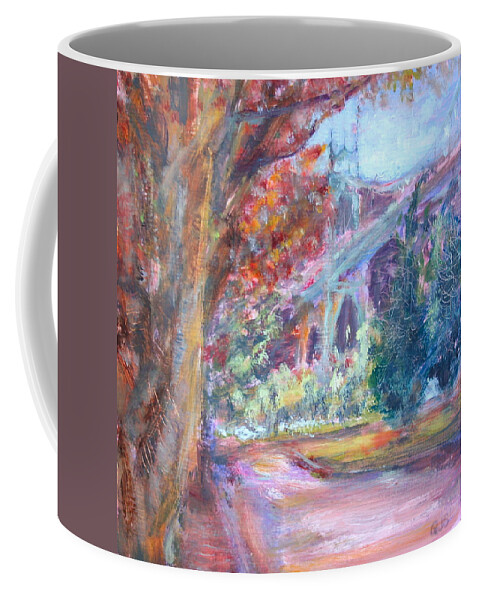 St. Johns Coffee Mug featuring the painting Autumn in the Park by Quin Sweetman