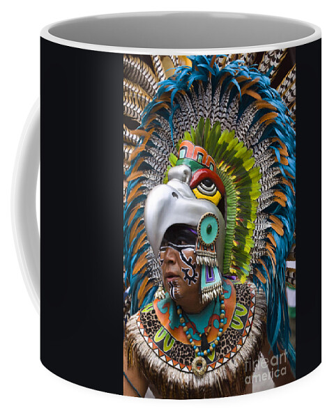 Craig Lovdll Coffee Mug featuring the photograph Aztec Eagle Dancer - Mexico by Craig Lovell