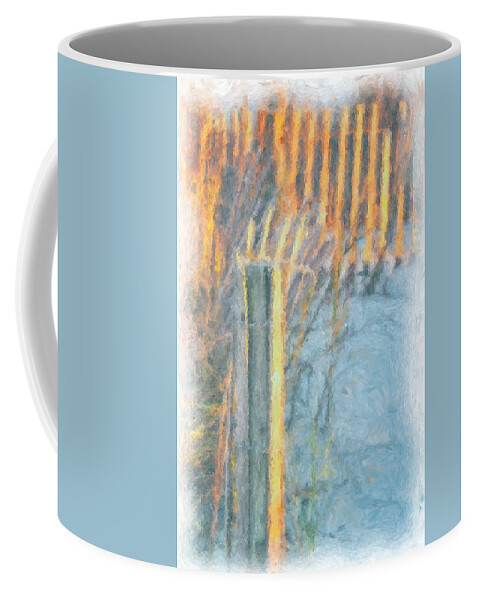 Ocean Coffee Mug featuring the photograph Beach Fence by Lynne Jenkins