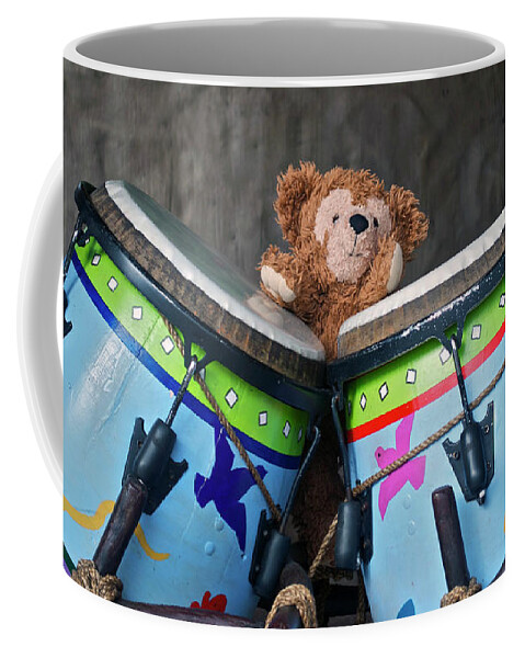Fantasy Coffee Mug featuring the photograph Bear and His Drums at Walt Disney World by Thomas Woolworth