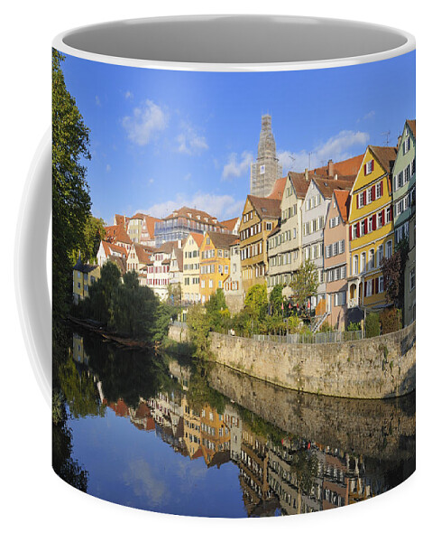 Tuebingen Coffee Mug featuring the photograph Beautiful german town Tuebingen - Neckar waterfront by Matthias Hauser