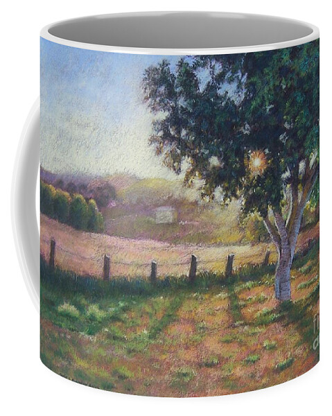 Landscape Coffee Mug featuring the pastel Before It's Gone by Jan Lawnikanis