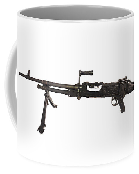Single Object Coffee Mug featuring the photograph Belgian Fn Mag 7.62mm General Purpose by Andrew Chittock