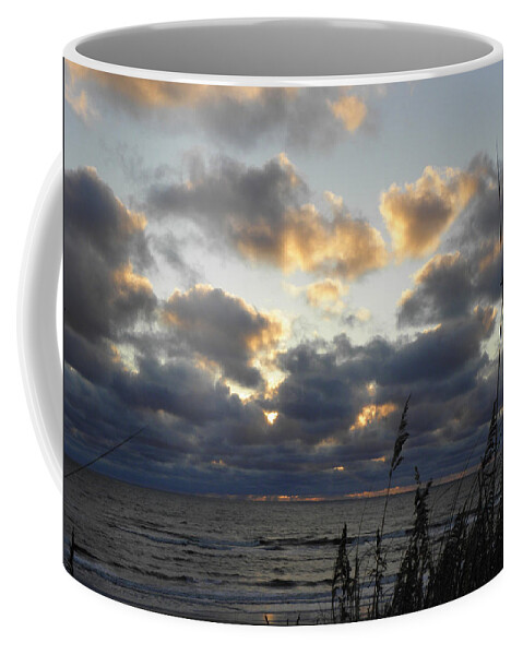 Sunrise Coffee Mug featuring the photograph Beyond The Seagrass by Kim Galluzzo