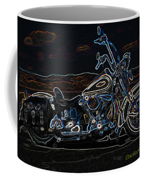 Cruiser Coffee Mug featuring the photograph Black and Blue by Eric Dee