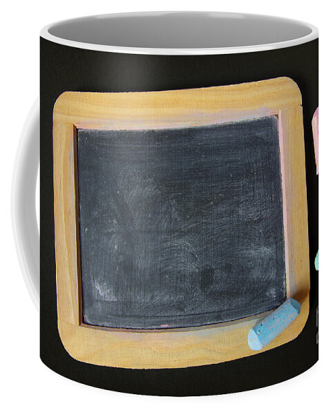 Abc Coffee Mug featuring the photograph Blackboard chalk by Carlos Caetano