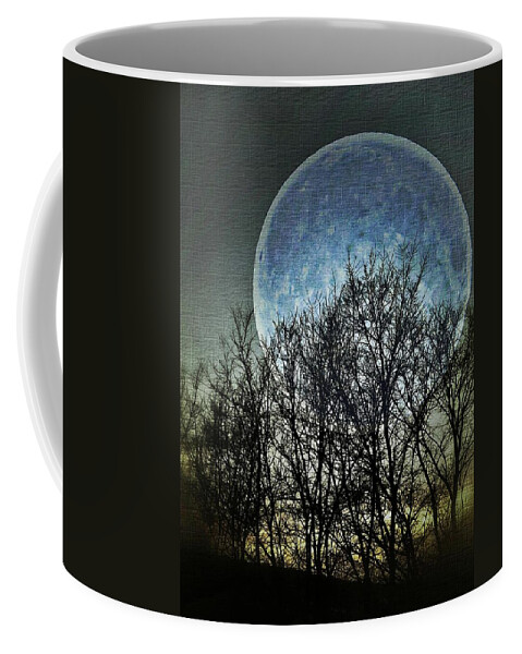 Moon Coffee Mug featuring the photograph Blue Moon by Marianna Mills