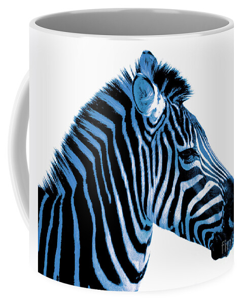 Blue Zebra Coffee Mug featuring the photograph Blue zebra art by Rebecca Margraf