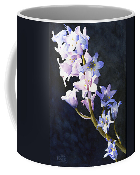 Bluebell Coffee Mug featuring the painting Bluebells by Ken Powers