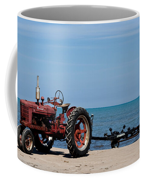 Farmall Coffee Mug featuring the photograph Boat Trailer by Barbara McMahon