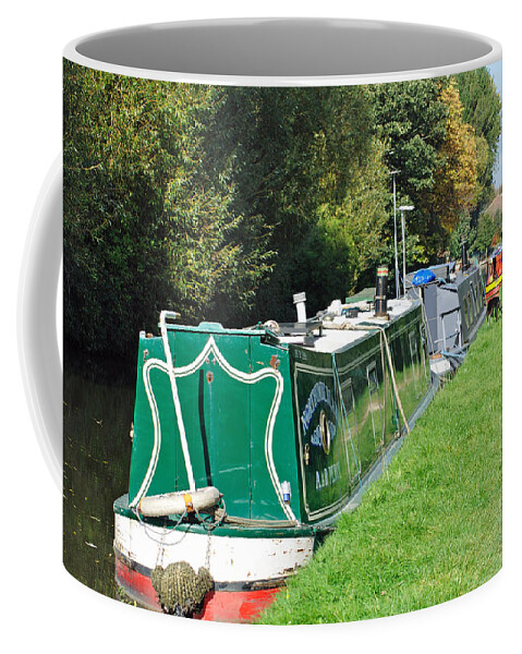 Burton On Trent Coffee Mug featuring the photograph Boats near Horninglow Basin by Rod Johnson
