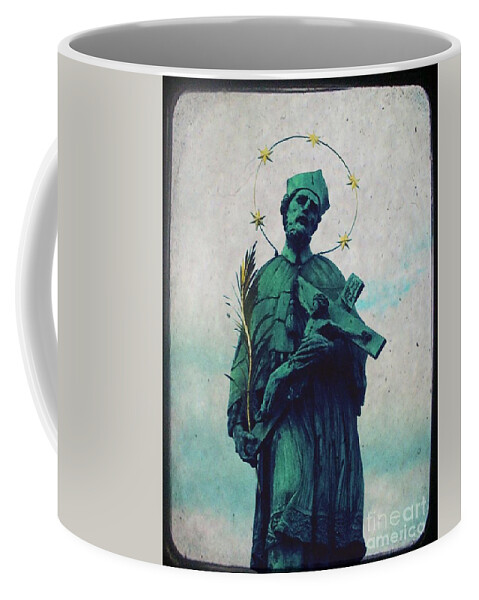 Saint Coffee Mug featuring the mixed media Bohemian Saint by Linda Woods