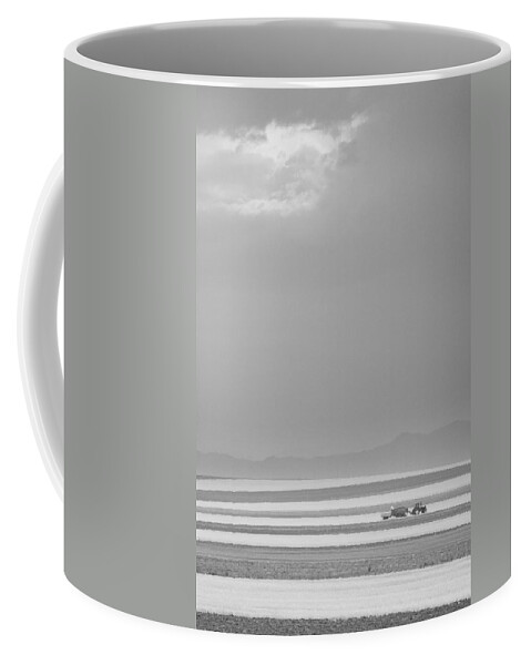 Portrait Coffee Mug featuring the photograph Boulder County Colorado Farming Black and White by James BO Insogna