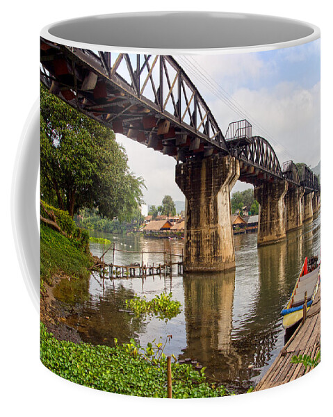Thailand Coffee Mug featuring the photograph Bridge on the River Kwai by Artur Bogacki