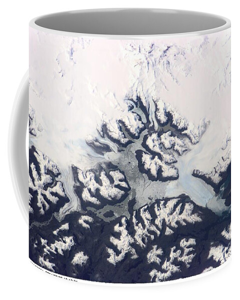 Bruggen Glacier Coffee Mug featuring the photograph Bruggen Glacier, Chile by Nasa