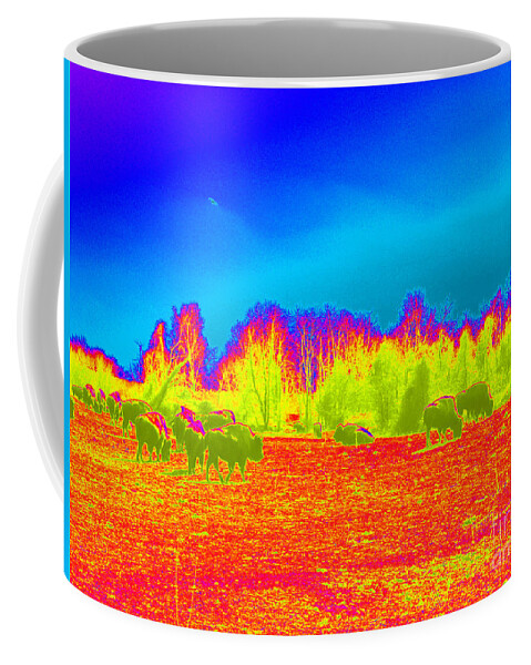 Buffalo Coffee Mug featuring the photograph Buffalo color explosion by Kim Galluzzo