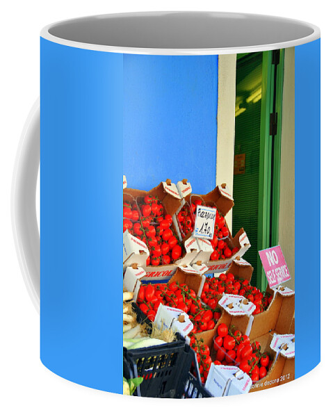 Red Coffee Mug featuring the photograph Burano Red Tomatoes by Cornelia DeDona