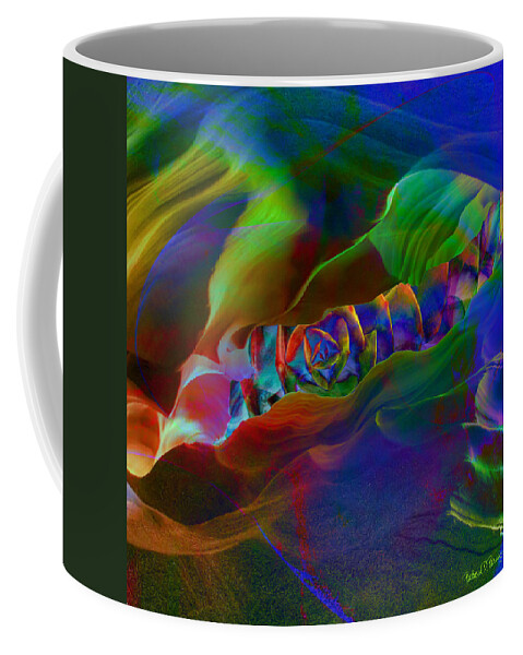 Abstract Coffee Mug featuring the digital art Burrow by Barbara Berney