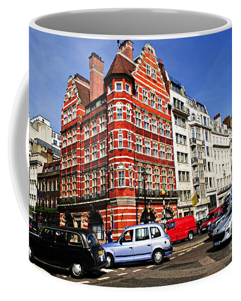 London Coffee Mug featuring the photograph Busy street corner in London 2 by Elena Elisseeva