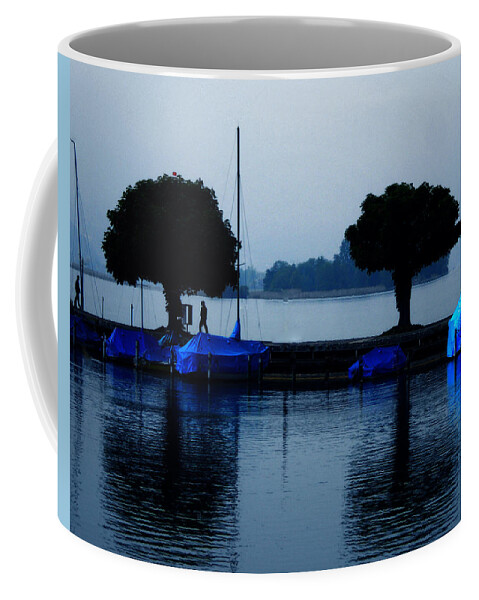 Colette Coffee Mug featuring the photograph By Night Zurich Lake Switzerland by Colette V Hera Guggenheim