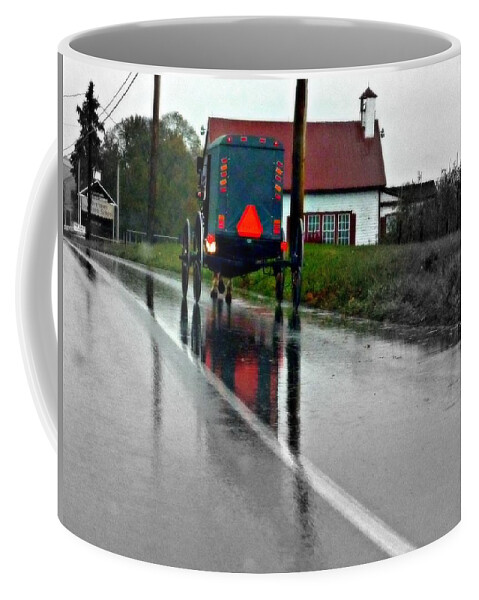 Amish Coffee Mug featuring the photograph Bygone Reflections by Jo Sheehan