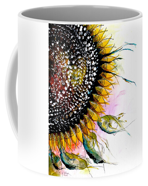 Sunflower Coffee Mug featuring the painting California Sunflower by J Vincent Scarpace