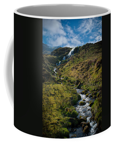 Chris Coffee Mug featuring the photograph Calmness at the falls by Chris Boulton